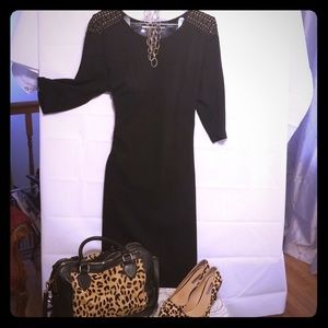 PLUS SIZE BEAUTIFUL EMBELLISHED PONTE DRESS